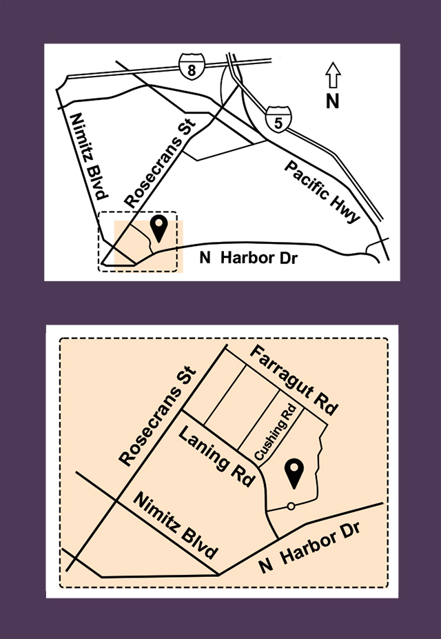 map of Liberty Station Conference Center with detail
