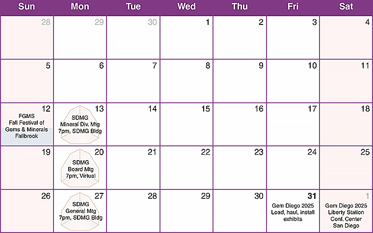 October 2025 Calendar